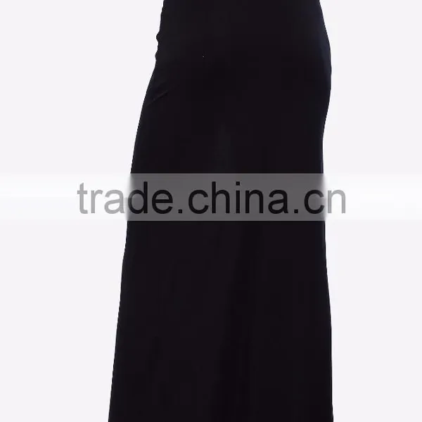 Sexy Latest Long Skirt Design Skirt Ladies Center Slit Maxi Skirt photo-3