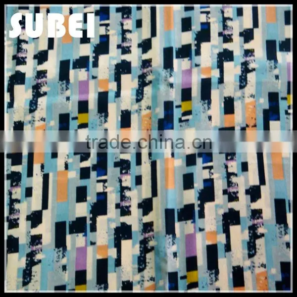 12MM Summer New Design Geometric Figure Pure Silk CREPE DE-CHINE Fabric,Good Quality Mulberry Silk Fabric photo-3
