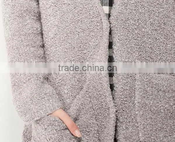 Newest Ladies v Neck Long Sweater Cardigan With Pockets photo-4
