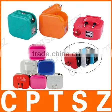 Double USB Charger Traveling Creative Car Wall Filled With Smart Phone Charger photo-6