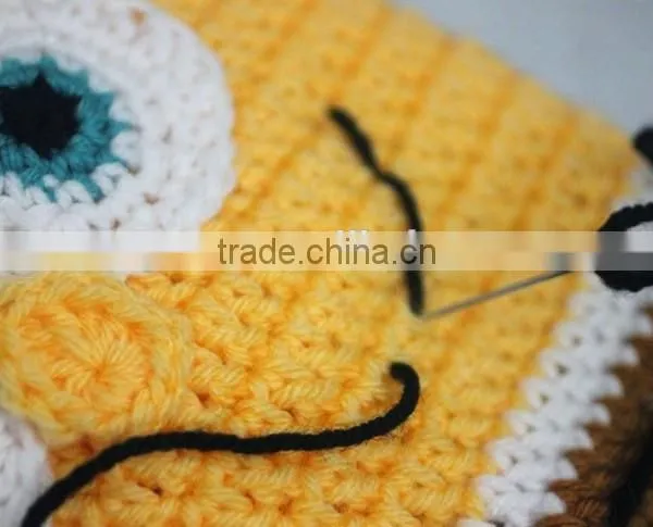 Knitted Crochet Square Spongebob Baby Hat photo-3