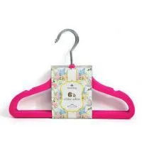 Hot Sale Decorative Space Saving Satin Padded Children Velvet Flocked Clothes Hanger for Underware