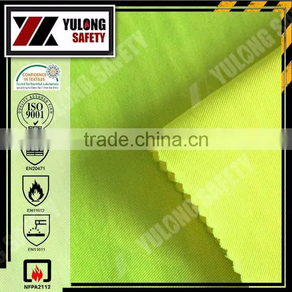 EN11612 EN20471 Fluorescent Yellow Flame Retardant Fabric For Warning Clothing photo-4