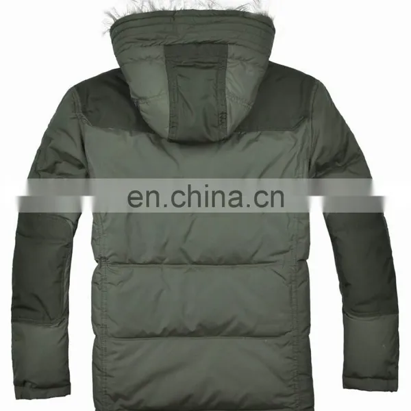 2017 Lastest Fashion Army Style Handsome Hooded Big Fur Down Jacket photo-3