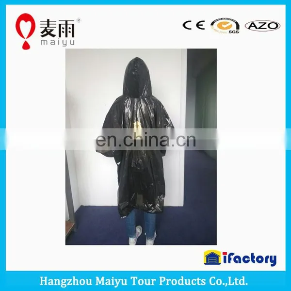 Black Poncho Raincoat photo-2