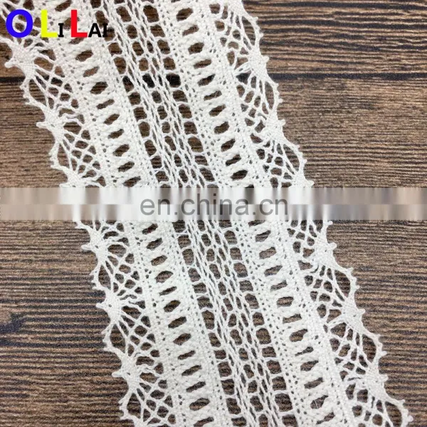 OLCT0324 4.9cm Fashion African Cotton Crochet Lace Trimming Tulle Lace for Ladies photo-3