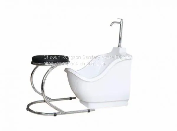 Acrylic material hot sale UK market foot wudu wash feet basin with durable chair before pray
