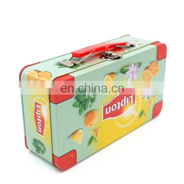 2014 Hot Saled Lunch Tin Box With Handle and Lock for Children Gift, Tin Lunch Box With Lock and Key photo-5