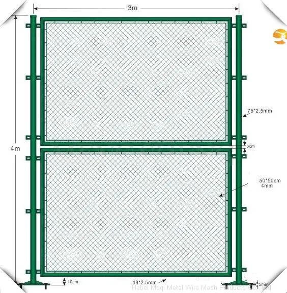 Football Field Pvc Coated Chain Link Fence With Good Quality photo-3