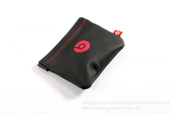 OEM Customized Design Earphone Bags for Headphone Earphone Made by Fabric Black Colour