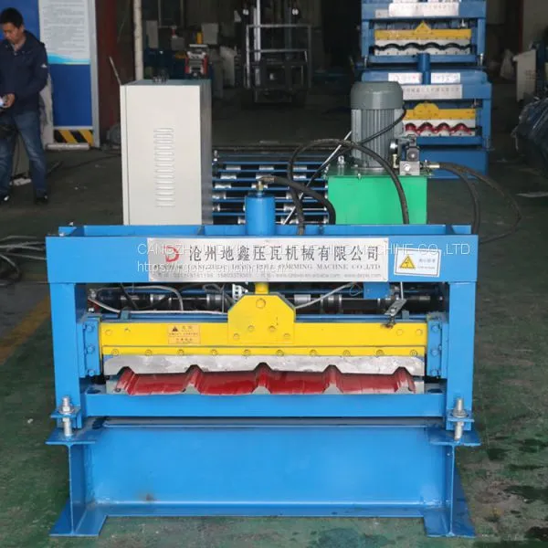 Trapezoidal Profile Roofing Iron Sheet Roofing Tile Roll Forming Equipment photo-5