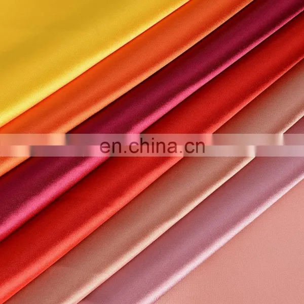 Hot Sale Wholesale High Quality 92% Polyester 8% Elastic Stretch Shiny Satin Spandex Fabric for Dress photo-3
