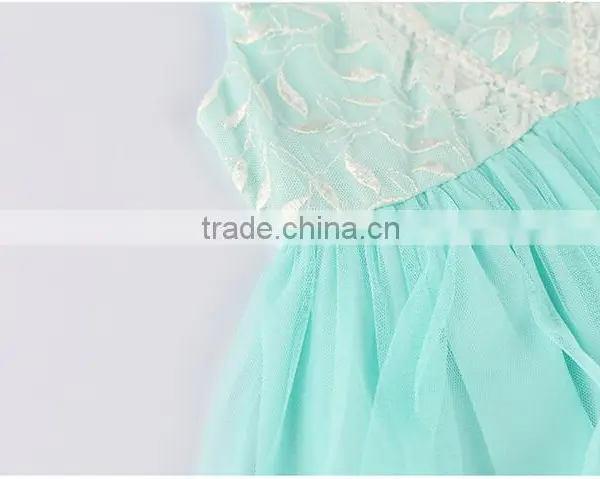China Supplier Blue Fancy Dresses for Baby Girl Cotton Dresses photo-3