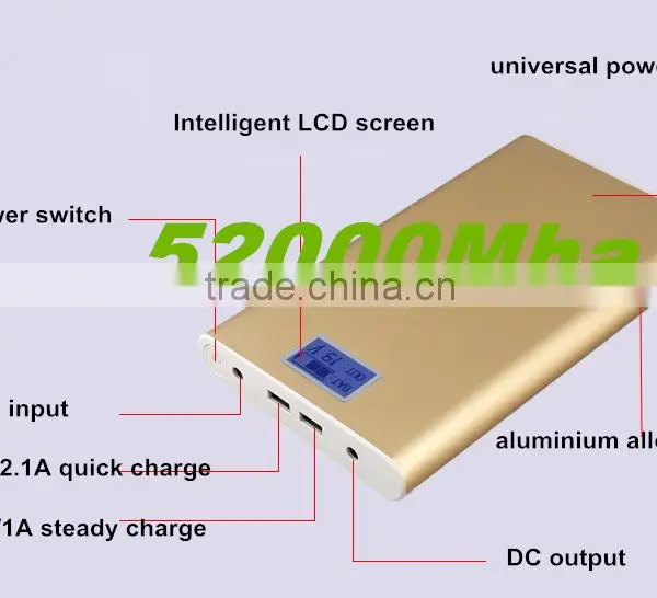 2016 New 50000Mha Powerful Aluminium Alloy Plate Portable Multifunctional for Camera Ipad Car Laptop Mobile Power Bank photo-3