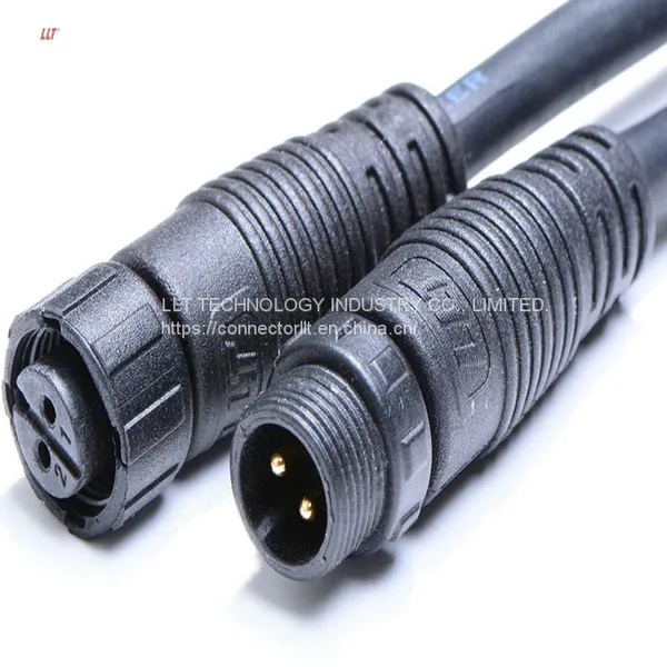 Waterproof Cable Connector 2pin Plug Socket IP67 Wire Electrical Wire 2 3 4 5 7 8 2+2pin Connector M12