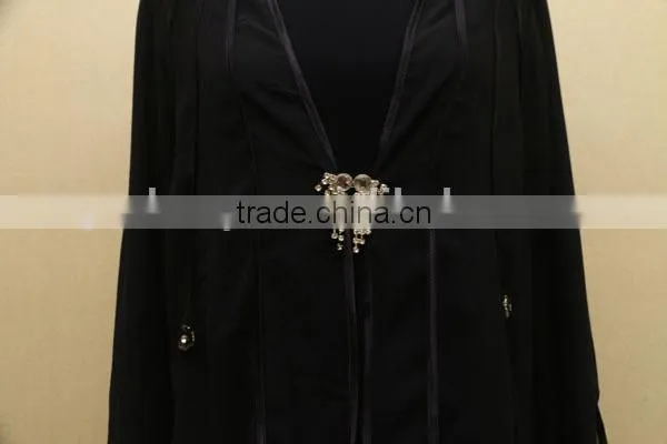 Long Fashion Long Sleeve Cotton Chiffon Jewel Dress