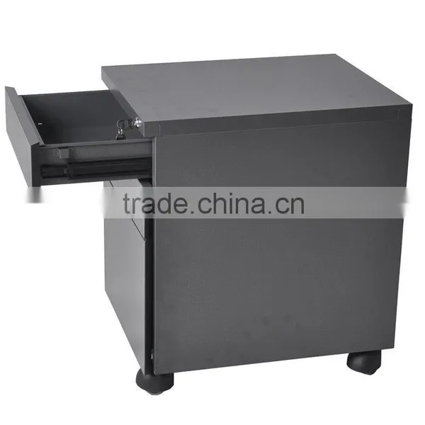 (DL-M1 ) Black 3 Drawer Steel Vertical Mobile File Cabinet With 5 Castors photo-2