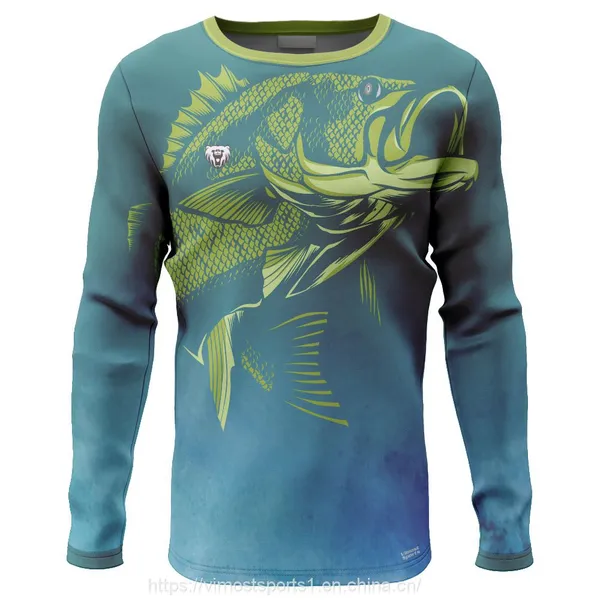 New Style Custom Sublimation Fishing Shirt of 100% Polyester