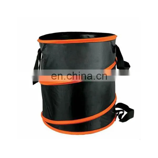 Outdoor Collapsible Pop up 30 Gallon Lawn and Leaf Trash Can for Camping Recycling and Garden Yard