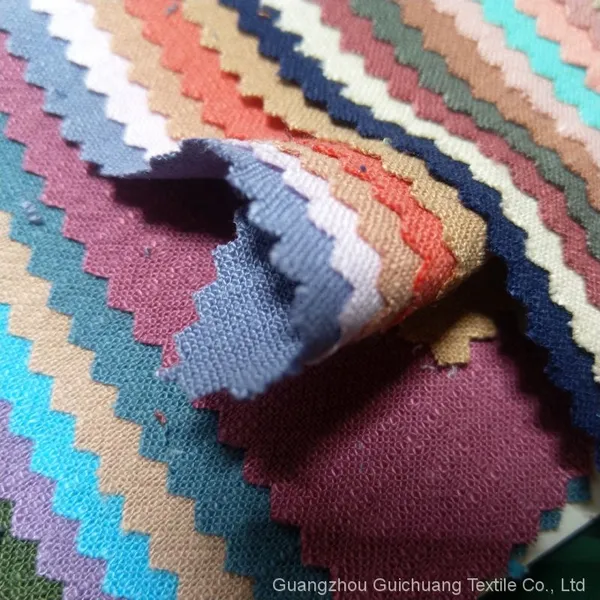 Large stock supply of various specifications of dyed linen, cotton, and artificial cotton fabrics