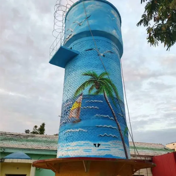 High-altitude Rope Painting in Huan County, Qingyang - Spider-man Wall Painting - Painting, Graffiti, and Hand-painted Walls on Cooling Towers, Cooling Water Towers, and Chimneys photo-3