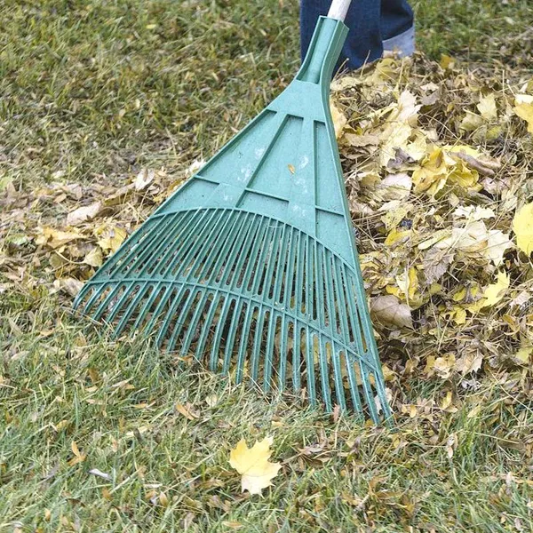 Garden Plastic Rake Lawn Rake Grass Rake Lightweight Wide Fan Head For Leaf Collection Lawn Garden Yard Cleaning Bulk Supply photo-3