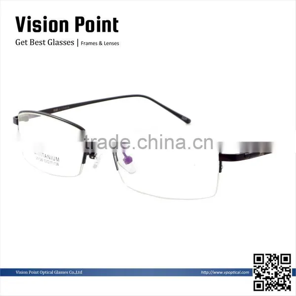 Half-rim Half Titanium 2014 New Style Model Eyewear Glasses Frame Made in Danyang Factory