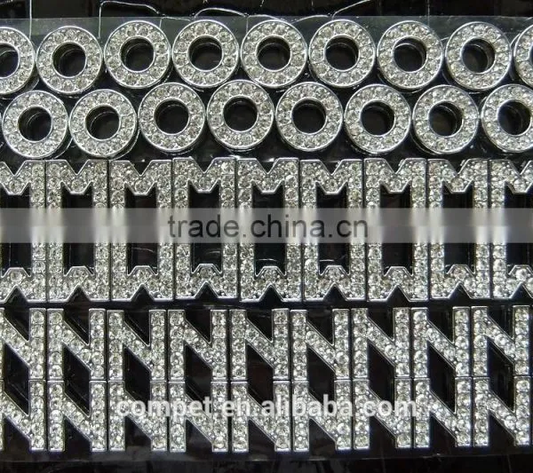10MM Zinc Alloy Letters, the 26 English Letters, DIY Black Diamond Letters, DIY Rhinestones Letter photo-5