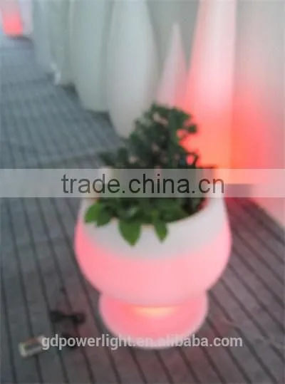 New PE Plastic Flowerpot With LED Light 4151F photo-2