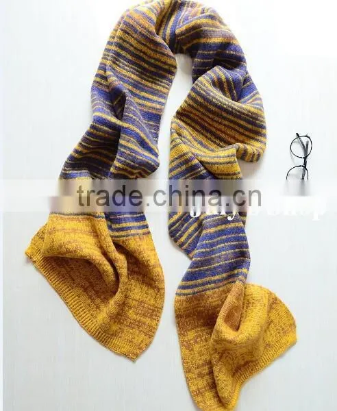 New Arrvial Winter Fashion Woman Long Striped Wool Knitted Scarf photo-5