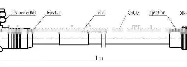 High Quality Feeder Jumper Cable With Din Male Right Angle to Din Male RF Connector ISO, CE, RoHS photo-4