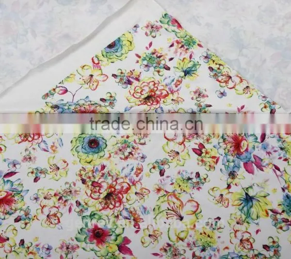 Fabric for Printing 100 Polyester Flower Printed Fabric Print Knit Fabric photo-3