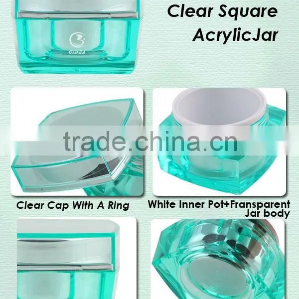 15ml 30ml 50ml 100ml Square Cosmetic Cream Acrylic Jar photo-3
