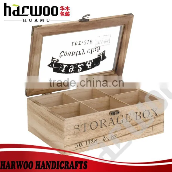 Glossy Varnish With Golden Closure Wooden Tea Storage Box,12 Compartments Tea Box photo-2