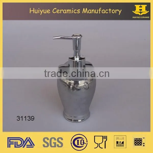 Ceramic Bathroom Accessories Set, Lotion Soap Dispense, Toilet Brush Holder photo-2
