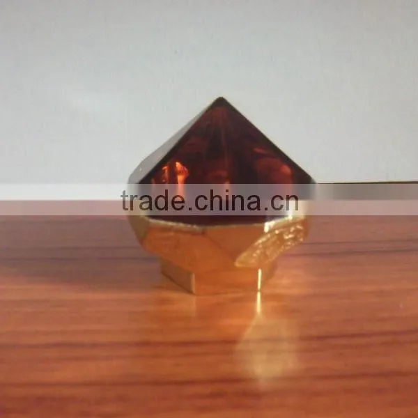 Zamac Cap for Perfume Bottle With Stone
