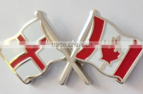 OEM Logo Promotional Fashionable Custom Flag Metal Name Epoxy Pin Badge / Button Badge Holder photo-4