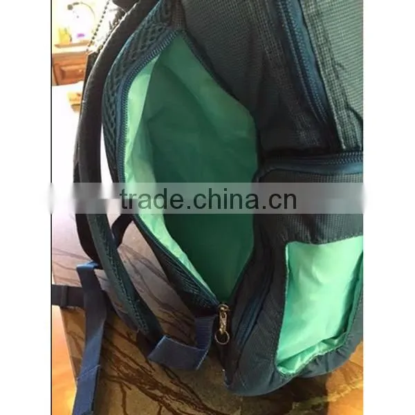Toxin Free Polyester Backpack Diaper Bag Padded Baby Travel Bag Blue photo-6
