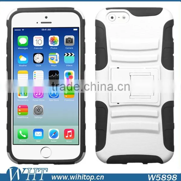 Rubberized Combo Heavy Duty Armor Case for IPhone 6 Plus 5.5 Inches, With Stand Function photo-3