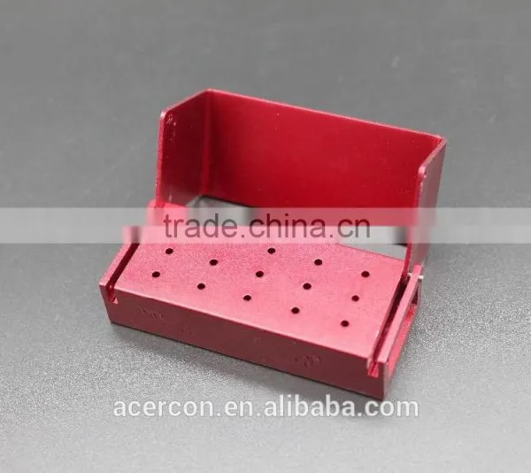 15 Holes Dental Bur Holder (Dark Red) photo-3