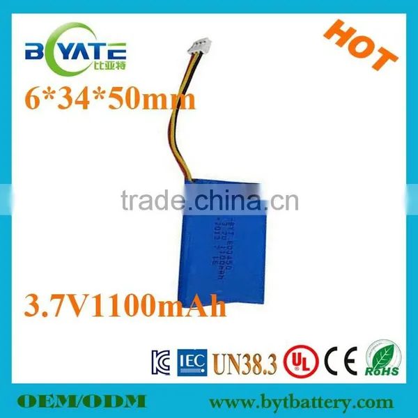 Rechargeable 603450 3.7V 1100mAh Li-polymer KC Battery Pack With PCB photo-4