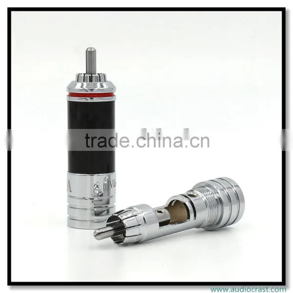 Hi End Rhodium-Plated RCA Carbon Fiber Plug Connector RCA Terminals Audio Player photo-3