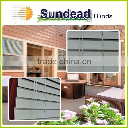 Faux Wood Venetian Blinds for Home Deco , Vinyl Slats Moisture-resistant and Heat-resistant