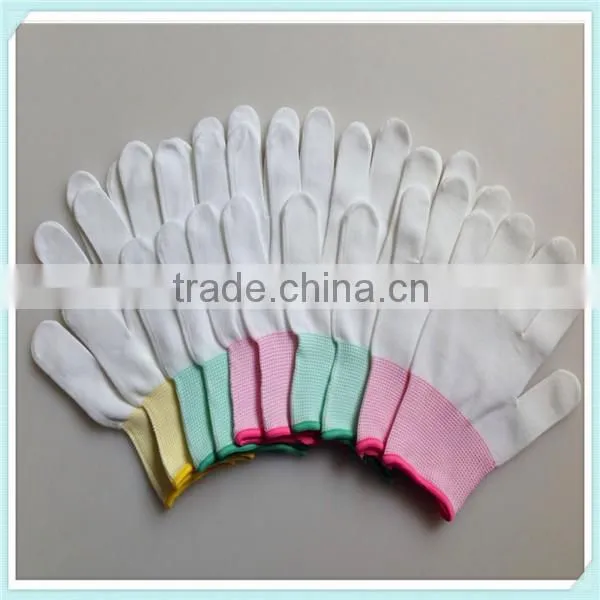Electronics Industry 13 Gauge Knitted White Nylon Gloves 4131
