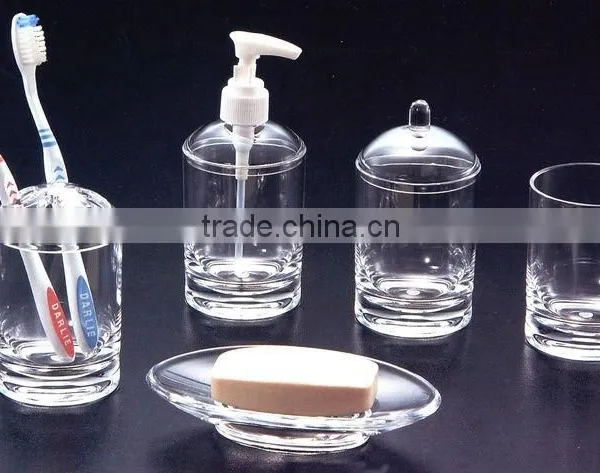 Clear PC TRITAN Acrylic Bathroom Set