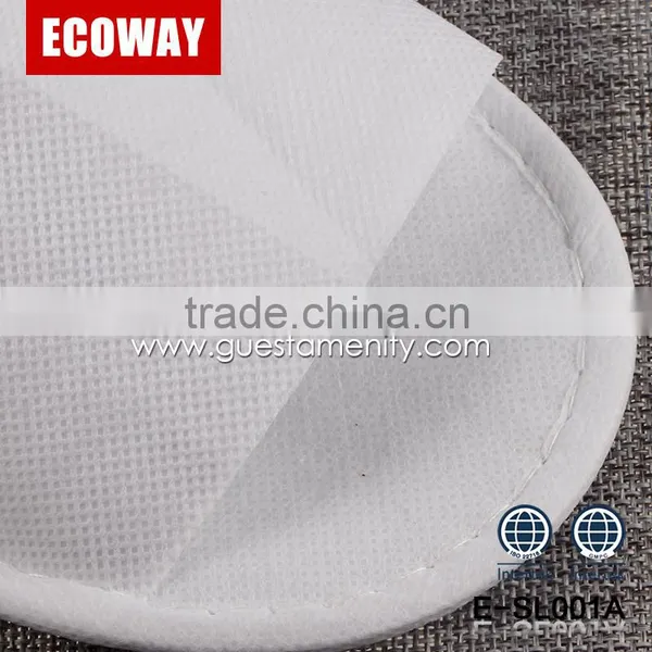 Cheap Disposable Non-woven Hotel Slipper 3mm Whiten Pressed EVA Sole Slippers photo-3