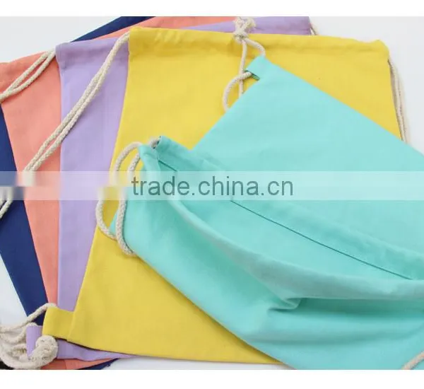 Colorful Canvas Drawstring Travel Bag School Bag photo-4