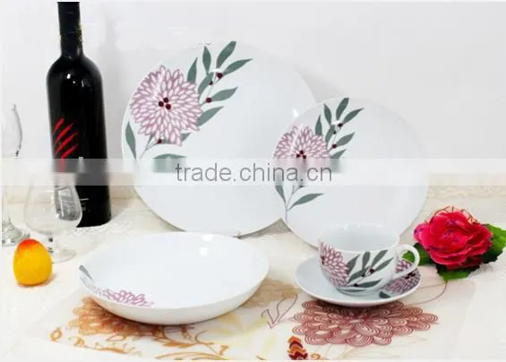 20pcs Coupe Porcelain Dinner Set With Decal photo-3
