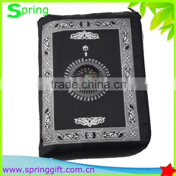 High Quality Arabic Compass Andmuslim Padded Prayer Rug With Compass photo-3