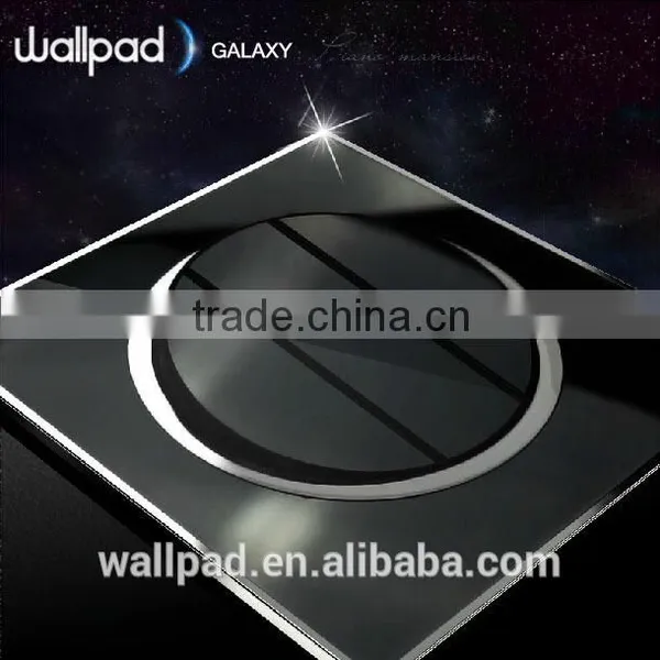 Best Selling Wallpad Black Waterproof Acrylic Glass 110~250V EU UK 3 Gang 2 Way Electric Power Supply Push Press Button Switch photo-5